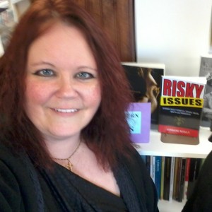 This is a picture of me and my book at the Northern Women's Bookstore