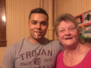 Julian and my mom, Carol (his grandma)